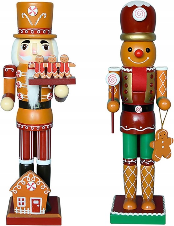 Vánoční Figurky Luskáček Perníček 2 Ks 35 CM
