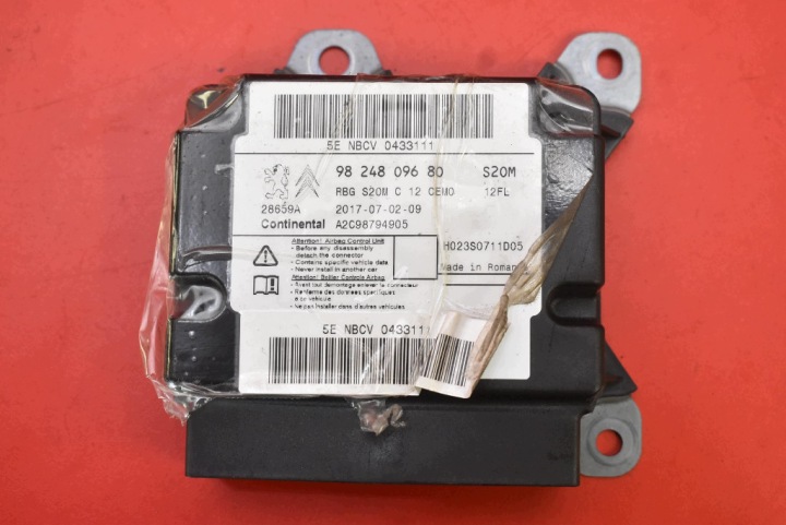 module SENSOR airbag of the airbags 9824809680 CITROEN C3 3 III 16-20