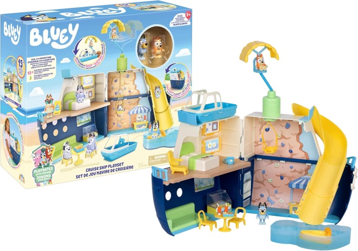 BLUEY Moose Toys Корабель Туристичний 5 зон для гри Великий — фото 11