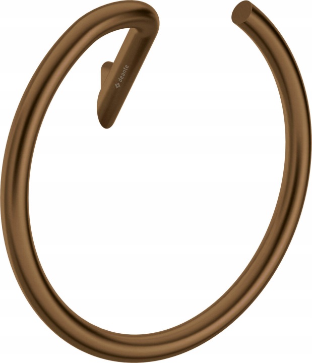 Nástěnný věšák na ručník z mosazi, hnědý, Kulatý