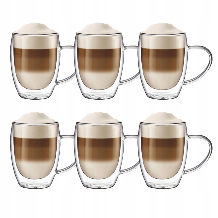 Sklenice na kávu sada sklenic na termo latte 350 ml šálky na čaj