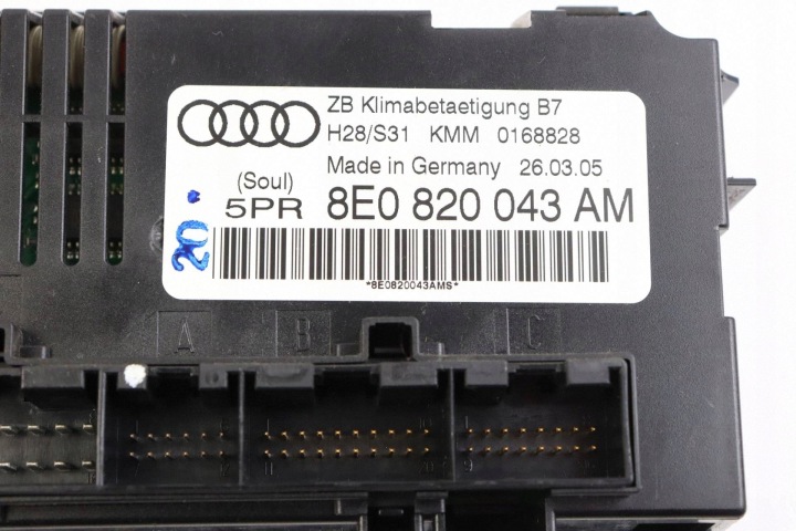 AUDI A4 B7 KLIMATISIERUNGSPANEL 8E0820043AM 8