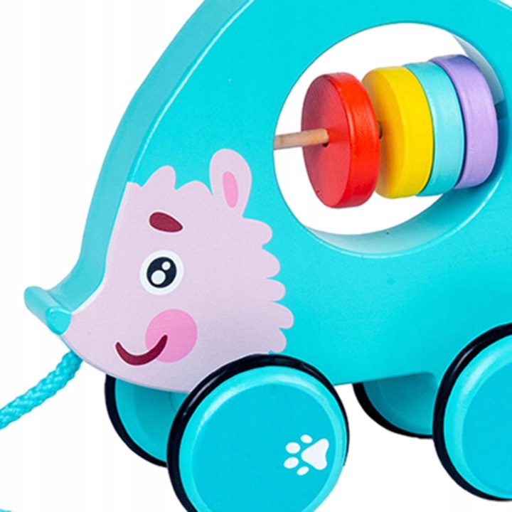 Pull Along Walking Toys Push & Pull Toy Раннє навчання Легке штовхання Їжак — фото 6