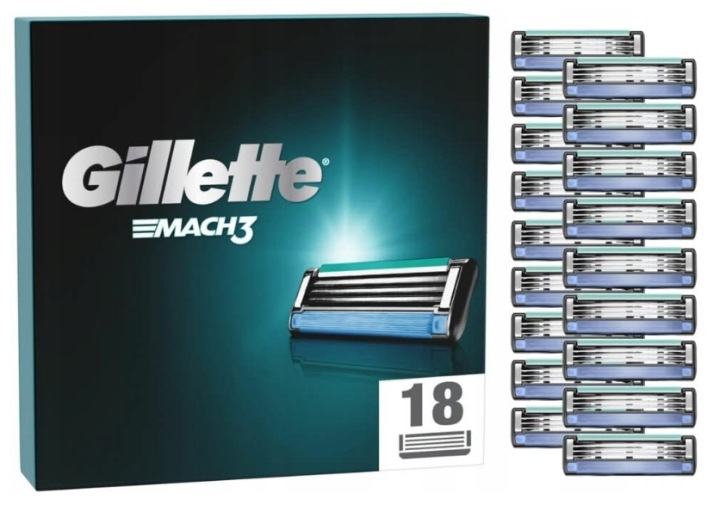 Gillette Mach3 čepele na vousy, 18 kusů (3 čepele)