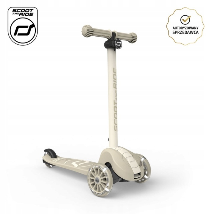 Scoot and Ride Highwaykick 3S самокат триколісний LED керування 2 в 1 Ash — фото 2