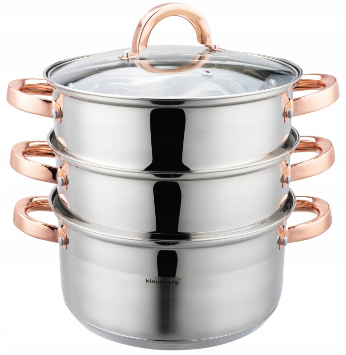 Hrnec 4 L vaření V Páře, indukční hrnec 2 Vložky 22 cm