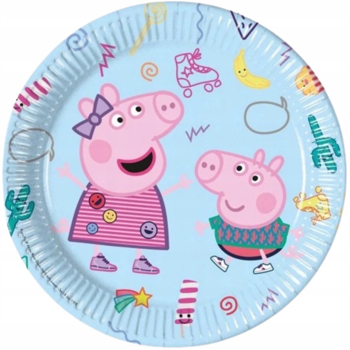 Тарілочки паперові Peppa Pig (Hasbro), next generation, 23 см, 8 шт.