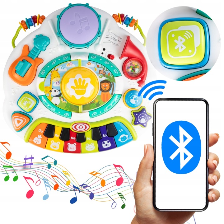 Столик інтерактивний музичний BLUETOOTH тваринки піаніно мікрофон — фото 6