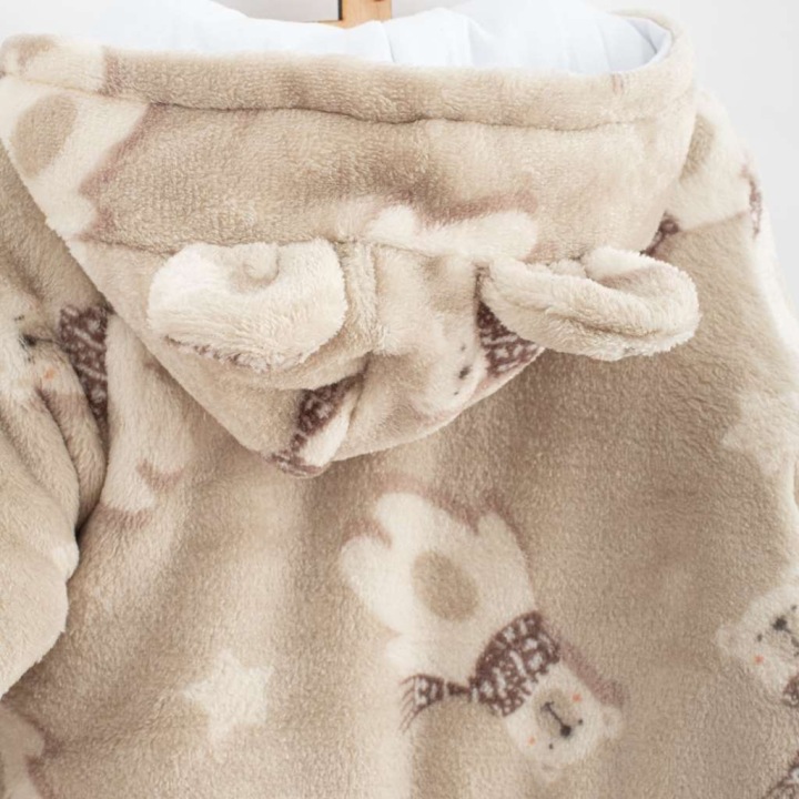 Зимовий комбінезон велсофт New Baby Фліс Bear 74 (6-9 місяців) — фото 3