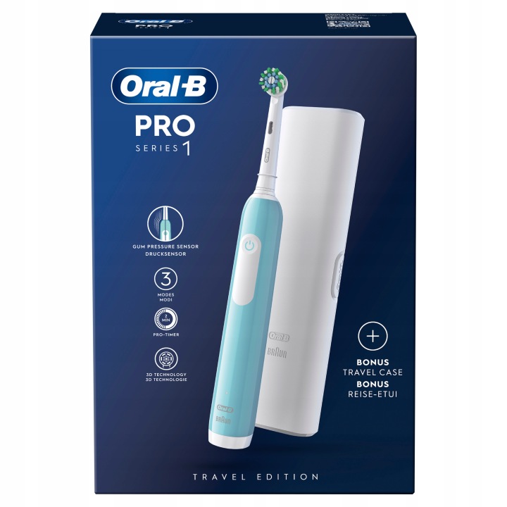 Щіточка Oral-B Pro Series 1 Cross Action + Чохол Синій — фото 2