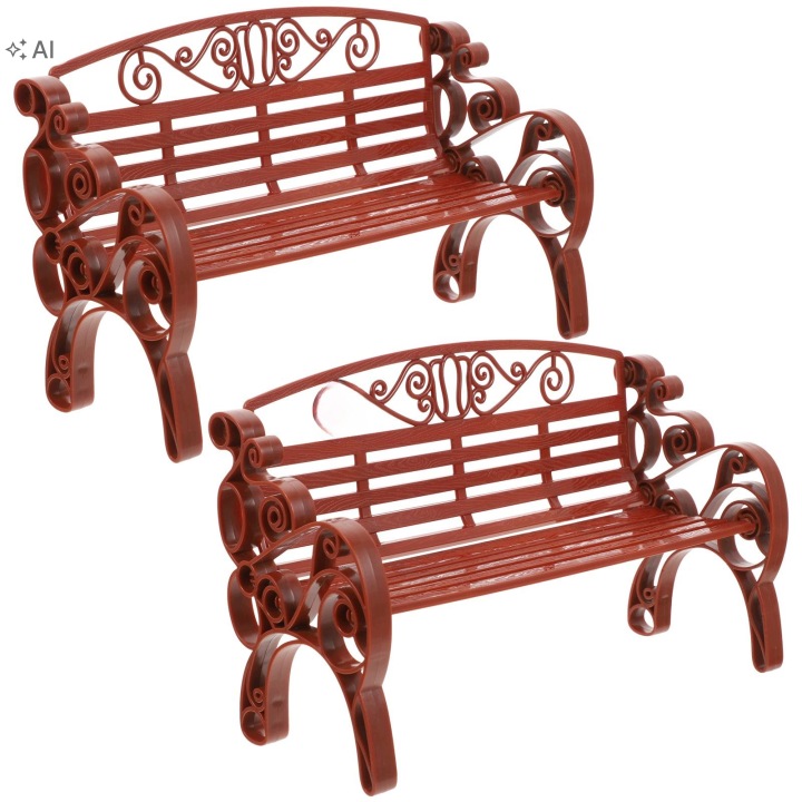 Декоративна модель BENCH бурий 2 шт. для MIKROLANDZCAPEU — фото 3
