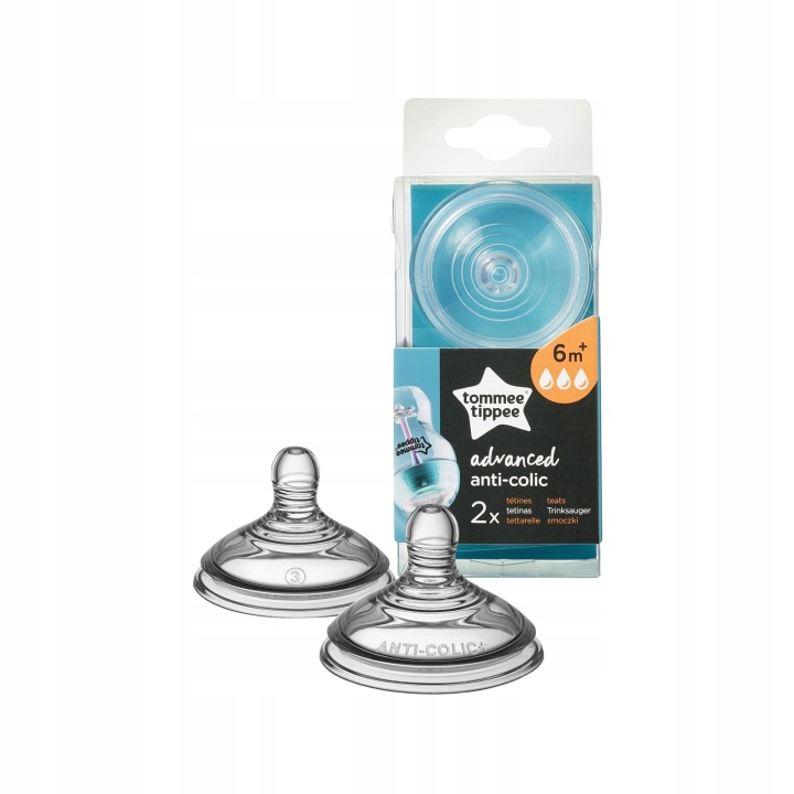 Читай Опис! TOMMEE TIPPEE Соски для пляшки fast flow 2 шт. Anti-Colic 6 міс.+ — фото 3