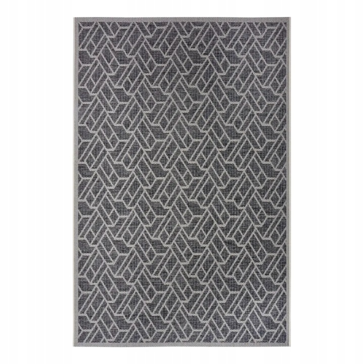 Koberec na terasu 200x290 cm typu sisal, plochý, šedo krémový