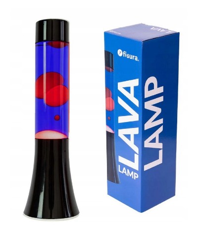 Lávová lampa magma Lava Lawa lampička kov/sklo LT815 černá/modrá/červená 31 cm F