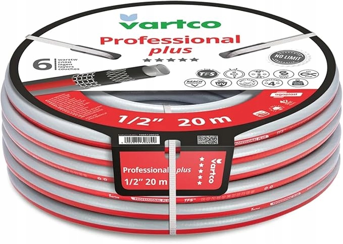 nekroutící se zahradní hadice Professional Plus 1/2" 20MB 6 vrstev 30 barů