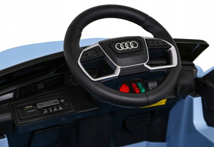 Авто на акумуляторі Audi E-Tron 4x4 М'які колеса EVA Шкіра Пульт N — фото 6