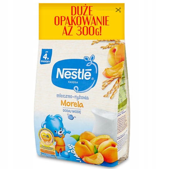 NESTLE Кашка молочно-рисова Абрикос - по 4 місяця 5 шт. 300 г — фото 2