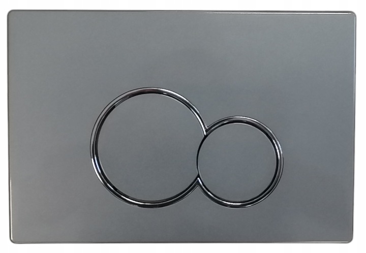 Tlačítko Simba gun metal pro stojan Wc Geberit Duofix Sigma UP320 UP720 8 cm