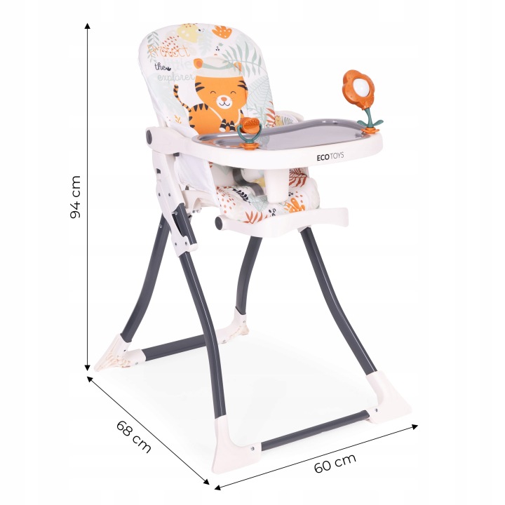 Крісло стільчик для годування дітей складані + іграшки ECOTOYS — фото 10
