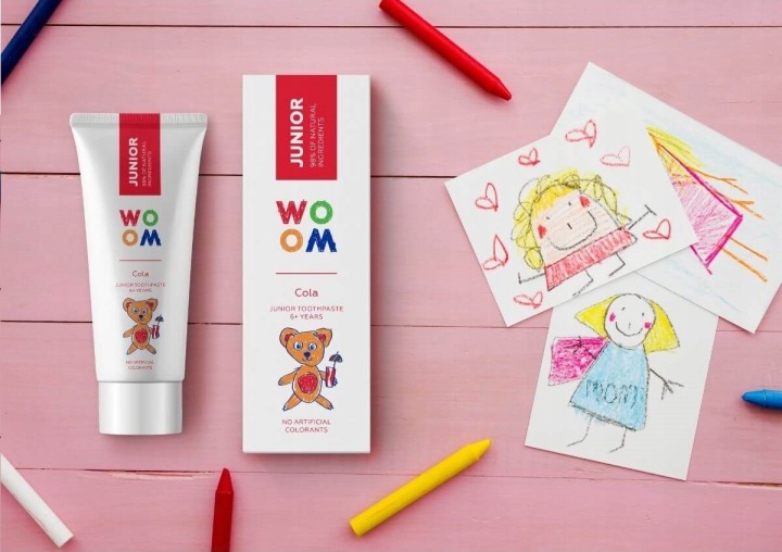 WOOM Junior Кола Натуральна зубна паста для дітей 6+ з фтором зі смаком c — фото 2