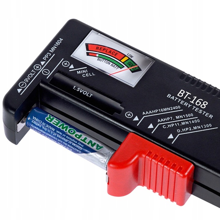 TESTER MIERNIK BATERII I AKUMULATORKÓW ANALOGOWY WOLTOMIERZ AA AAA 9V R9
