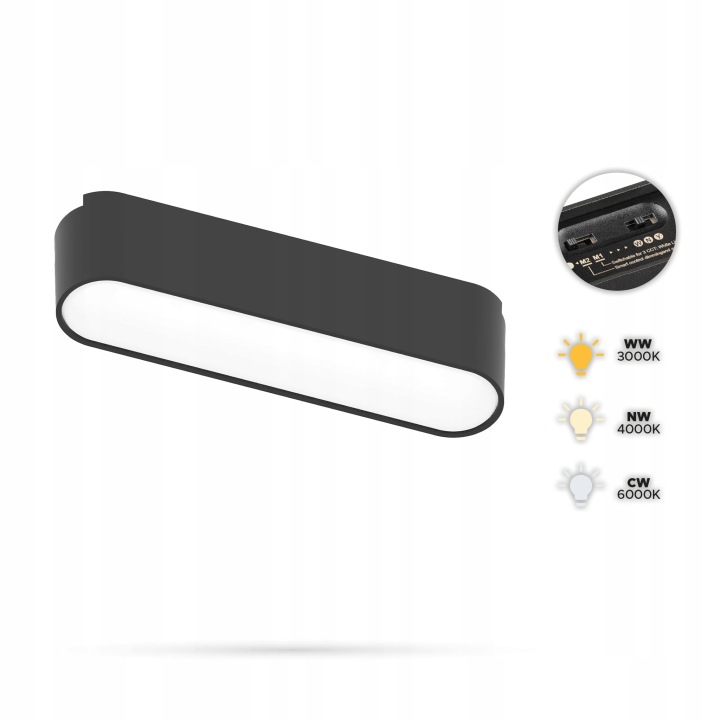 Reflektor Flood 6W F6 Slim Track a FiberFLEX 24VDC 3CCT 3000,4000,6000K