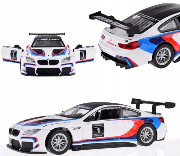 Авто металеве модель спортивні BMW M6 GT3 1:32 світло звук 5905258522883 — фото 14