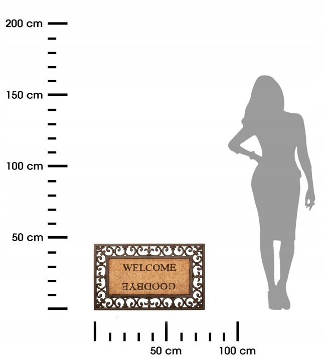 WYCIERACZKA WEJŚCIOWA ZEWNĘTRZNA Wiktoriańska WELCOME 75 cm DUŻA MASYWNA Długość (cm) 75.5 cm