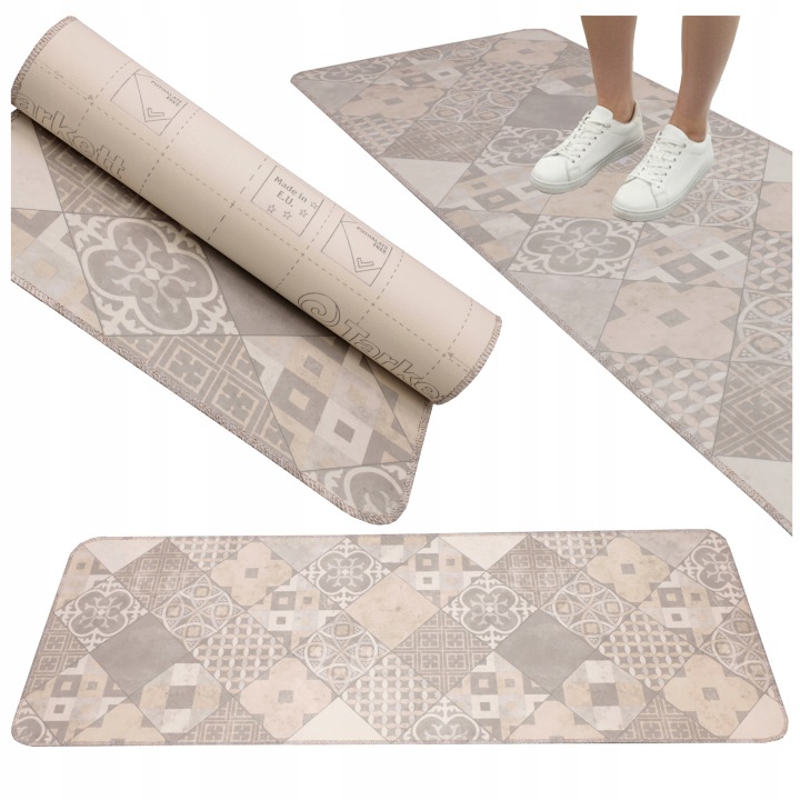 Koberec Běhoun do kuchyně 63x150 Pvc podložka protiskluzová voděodolný vzor patchwork