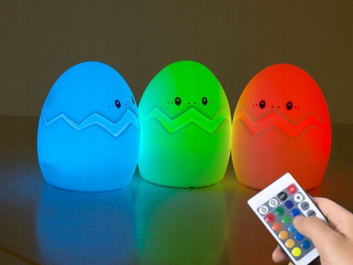 Нічник для дітей led яйце rgb пульт usb — фото 12