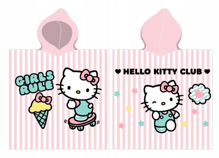 Рушник пончо 55x110 HELLO KITTY 100% бавовна