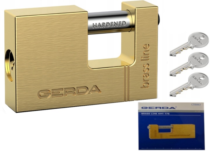 Zámek Gerda Trnový Brass Line Kmt T75 Mosazný Zacvakávací Zlatý