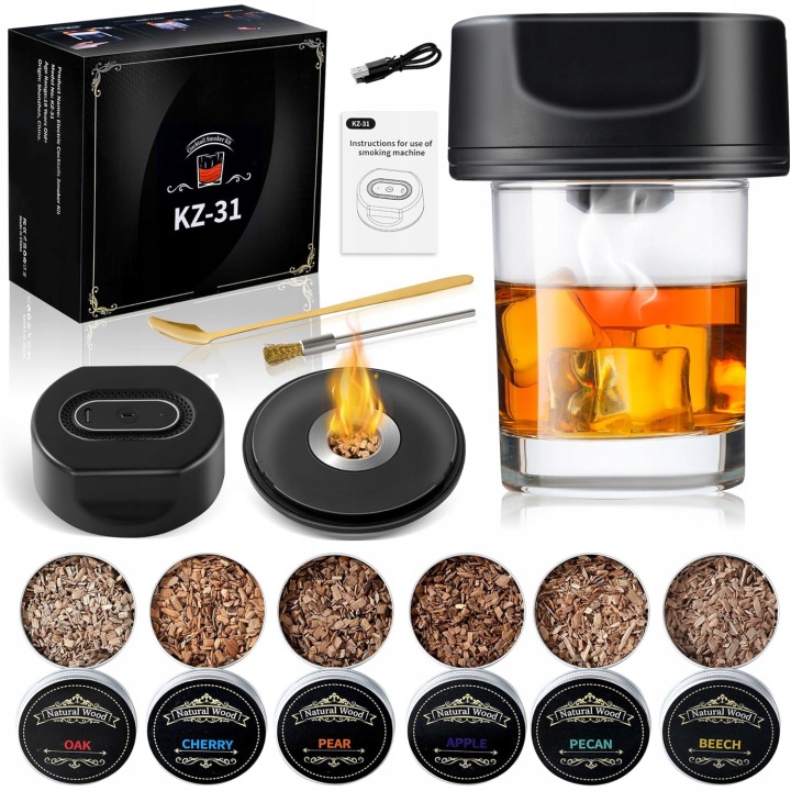 Sada Na Uzení Whisky S Kouřovým Dárek Pro Chlapa V Truhle