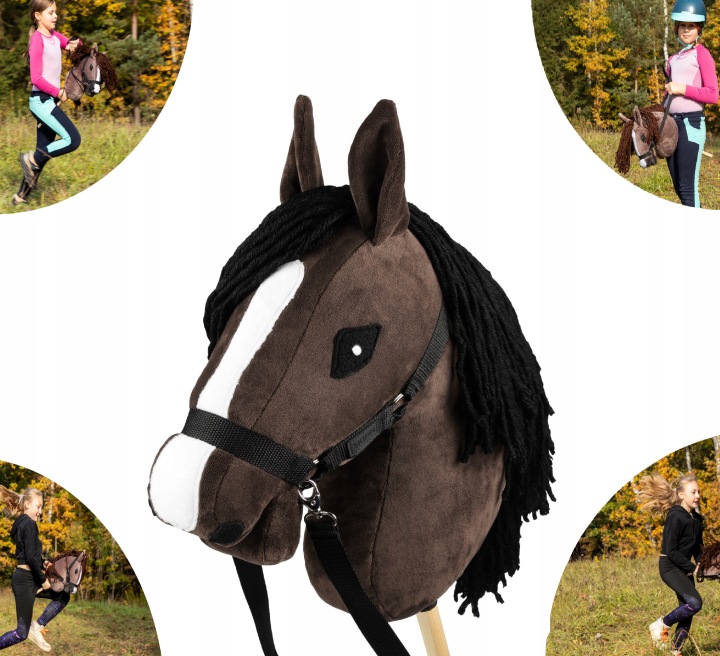 Hobby Horse Skippi A3 коричневий гнідий Польський кінь на палиці +недоуздок з поводами — фото 3