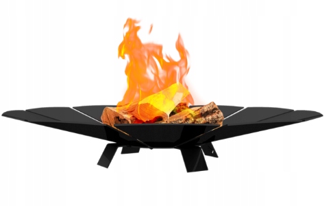 Zahradní Ohniště Kulaté Velké 68 CM, Robustní Ohniště, Gril, Kotlík