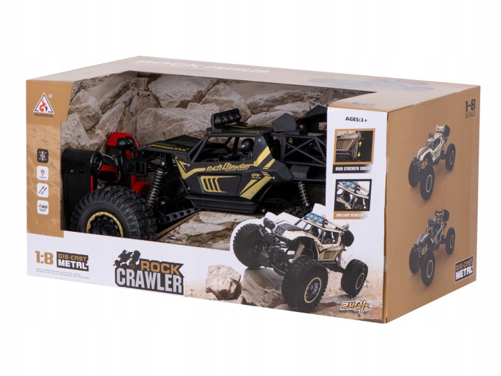 Дистанційно керований автомобіль RC Monster Truck 1:8, 47 см, всюдихідний 4x4, з живленням від акумулятора — фото 10