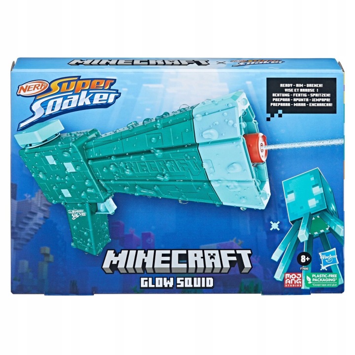 MINECRAFT NERF F7600 Glow Squid пускова установка водяний пістолет супер Soaker