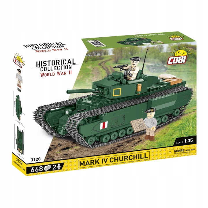 Конструктор COBI 3128 Танк Британський Mark IV Churchill важкий танк піхоти — фото 6