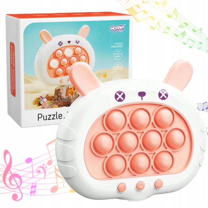 Гра POP IT електронна антистрес на спритність білий зайчик WOOPIE