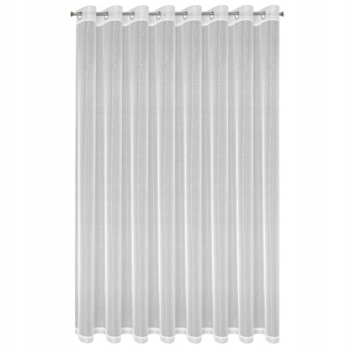 Záclona Katriana 400x250 bílá s jemnou síťovanou strukturou na průchodkách