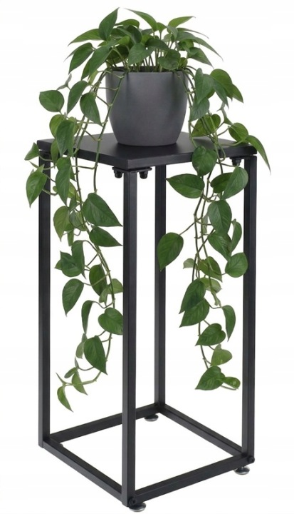 Stojan na květiny Držák Na Květináč Kovový Dekorace do obývacího pokoje Černý 60 cm Loft