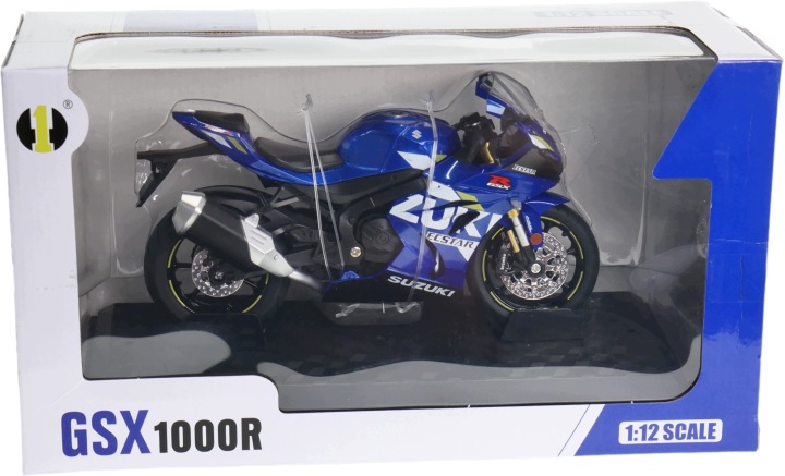 Suzuki GSX 1000R 1:12 модель мотоцикла світло і звук синій — фото 7