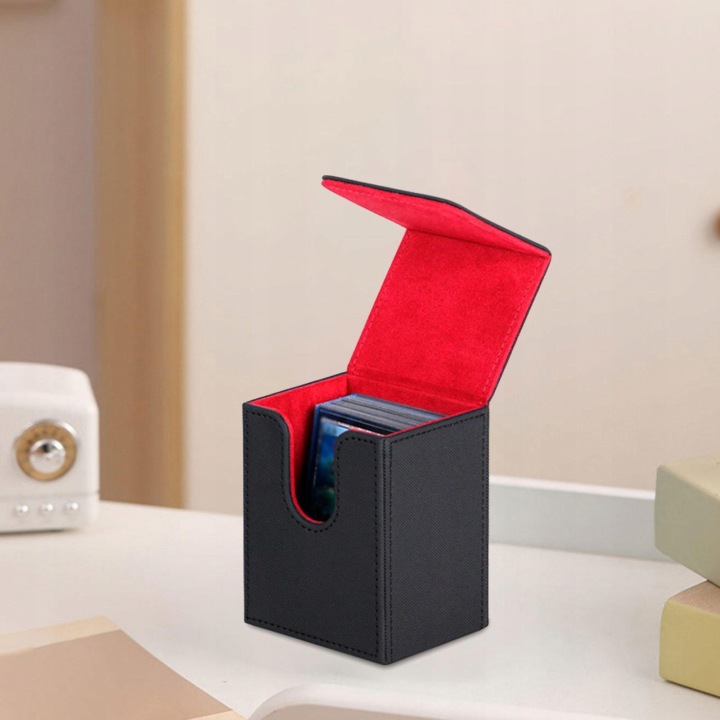 Card Deck Box Cards Чохол, вміщує 100 Контейнер для карток торговий Чорний Червоний — фото 8