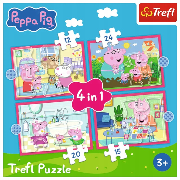 34672 TREFL пазли 4 в 1 свинка PEPPA, PEPPA обожнює пригоди — фото 6