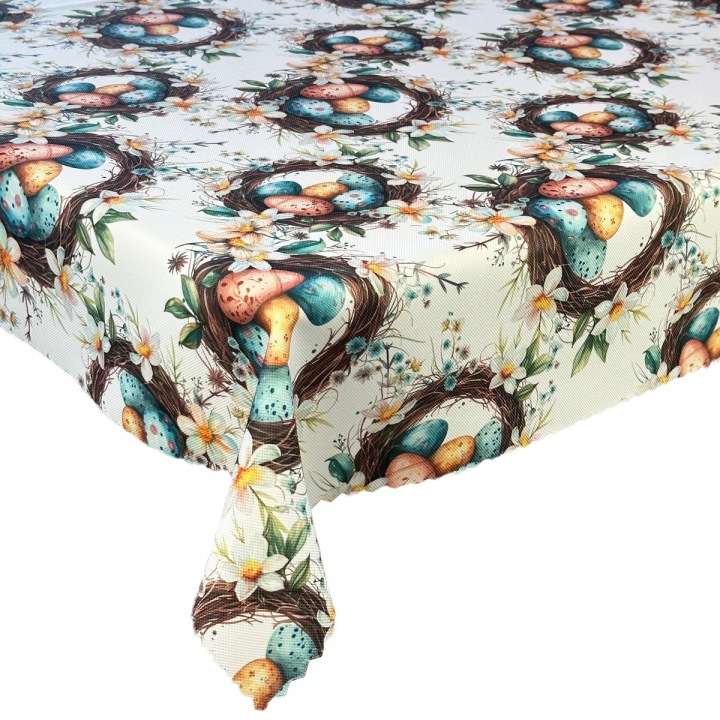 Ubrus odolný proti skvrnám Velikonoce Věnce Barevné Písanka 130 x 320 cm