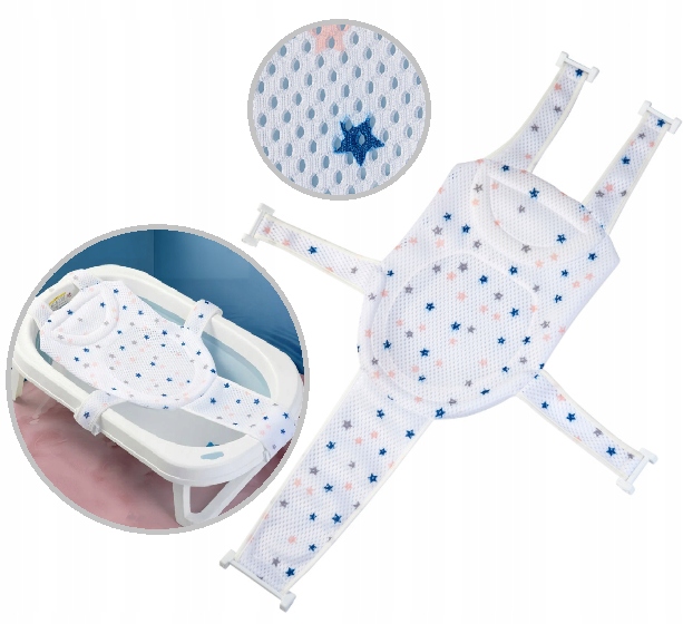 Вкладиш для ванночки, подушка для купання немовлят зручна, шезлонг, вкладиш — фото 9