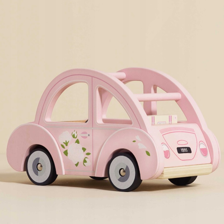 Le Toy Van - Дерев'яний рожевий автомобіль ретро Sophie, іграшка для дітей — фото 3