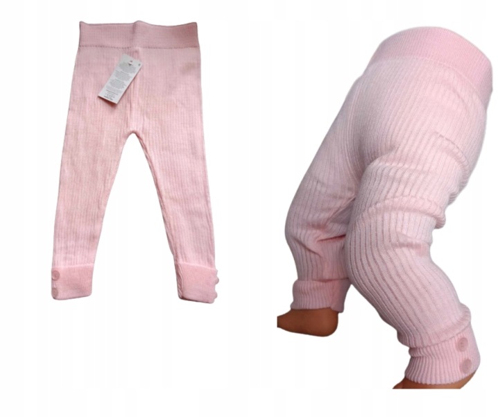 Legginsy akryl Spodnie dzianinowe prążkowane — zdjęcie 5