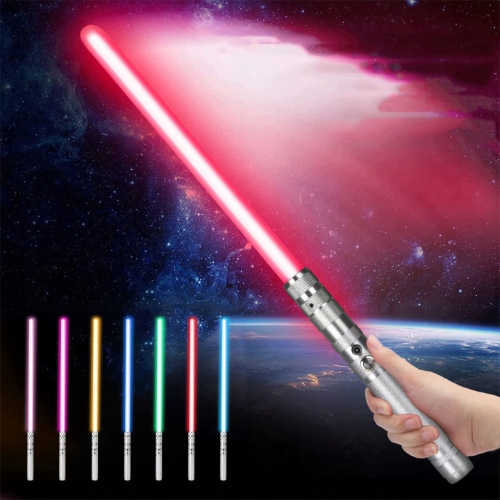 MIECZ ŚWIETLNY світний LED RGB іграшка зі звуком 14 кольорів — фото 2