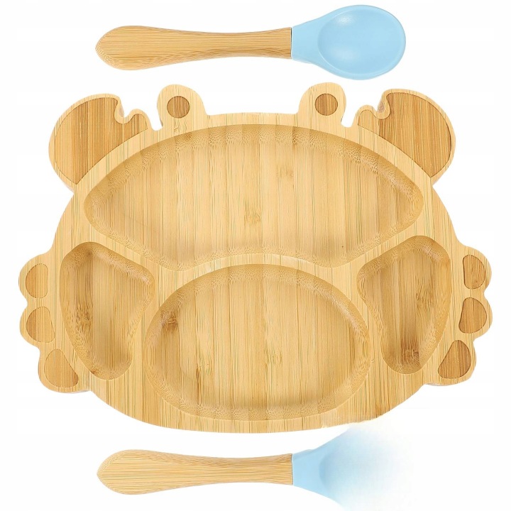 Teller BabyABC Igel Saugnapf Тарілка Протиковзка для дітей їжак bambusR23 — фото 8